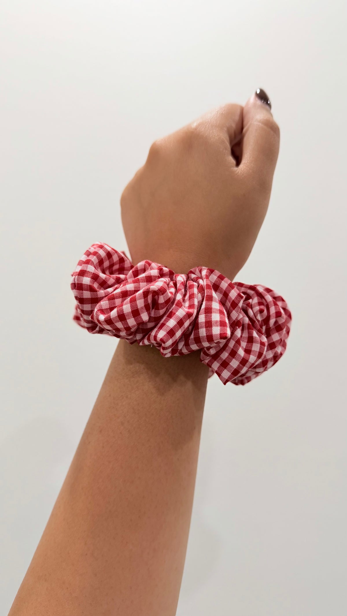 Picnic | Red Gingham Cotton Scrunchie