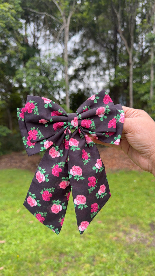 Rose Parlour | Black Rose Coquette Bow