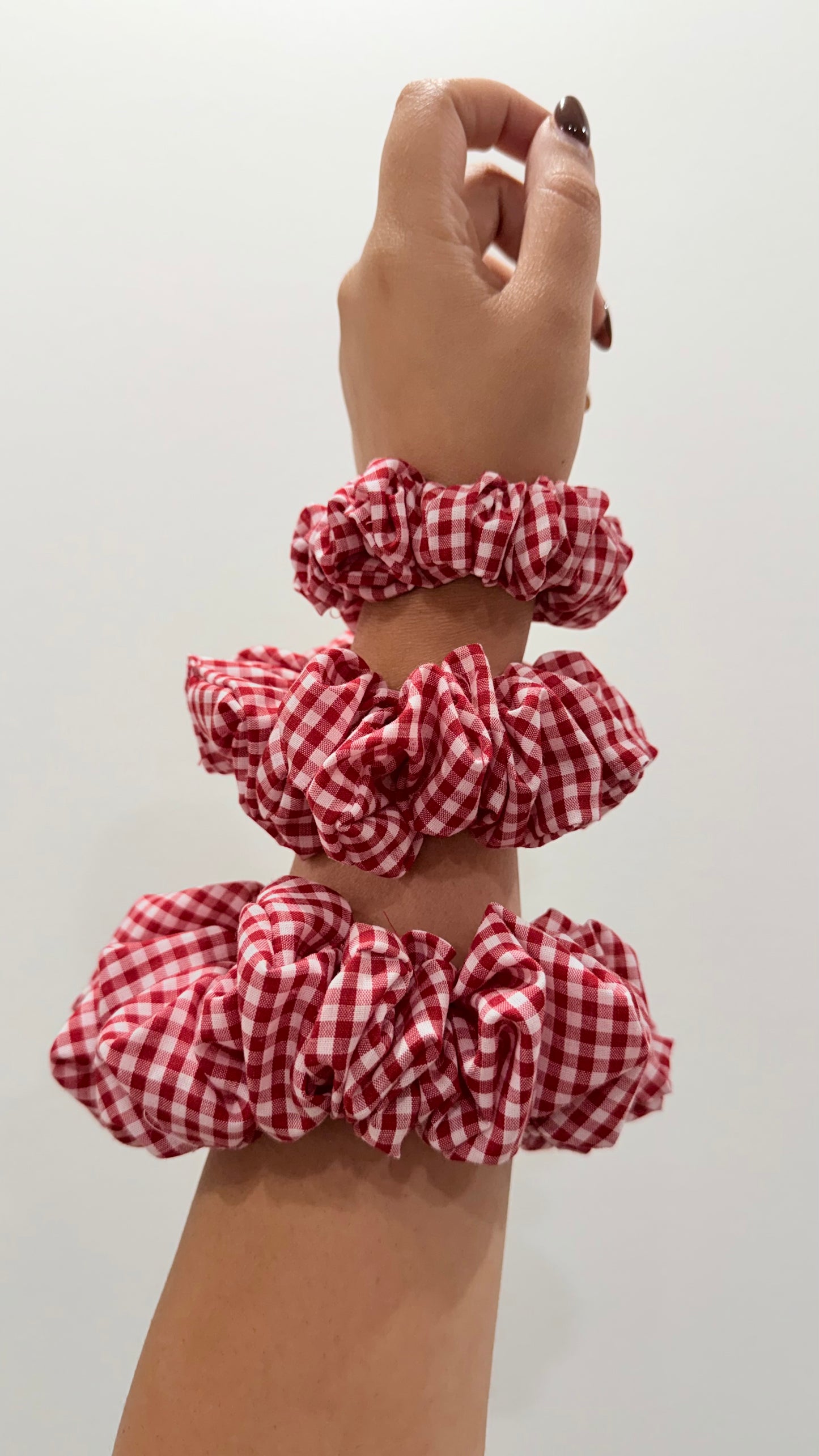 Picnic | Red Gingham Cotton Scrunchie