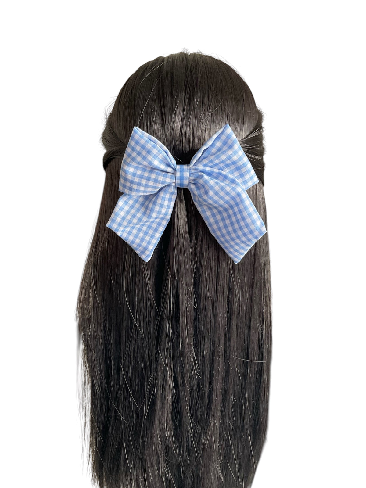 Skye Blue Gingham | Sailor Bow
