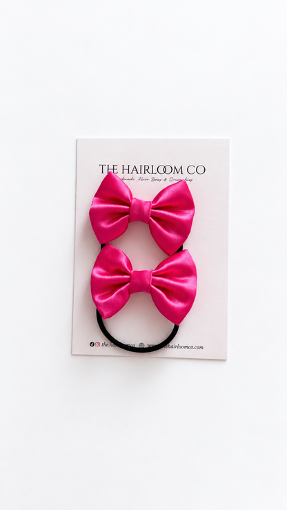 Satin Bow On Hair Tie | Available in 10 Colours