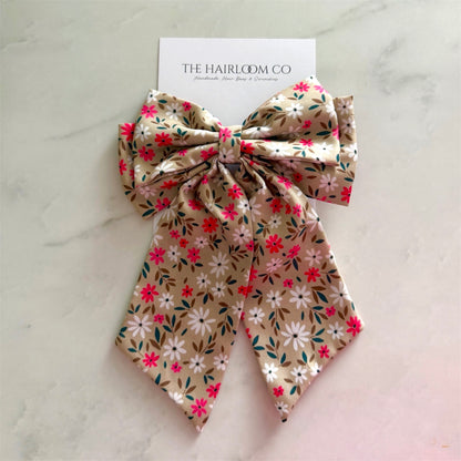 Mint Meadow | Floral Coquette Bow