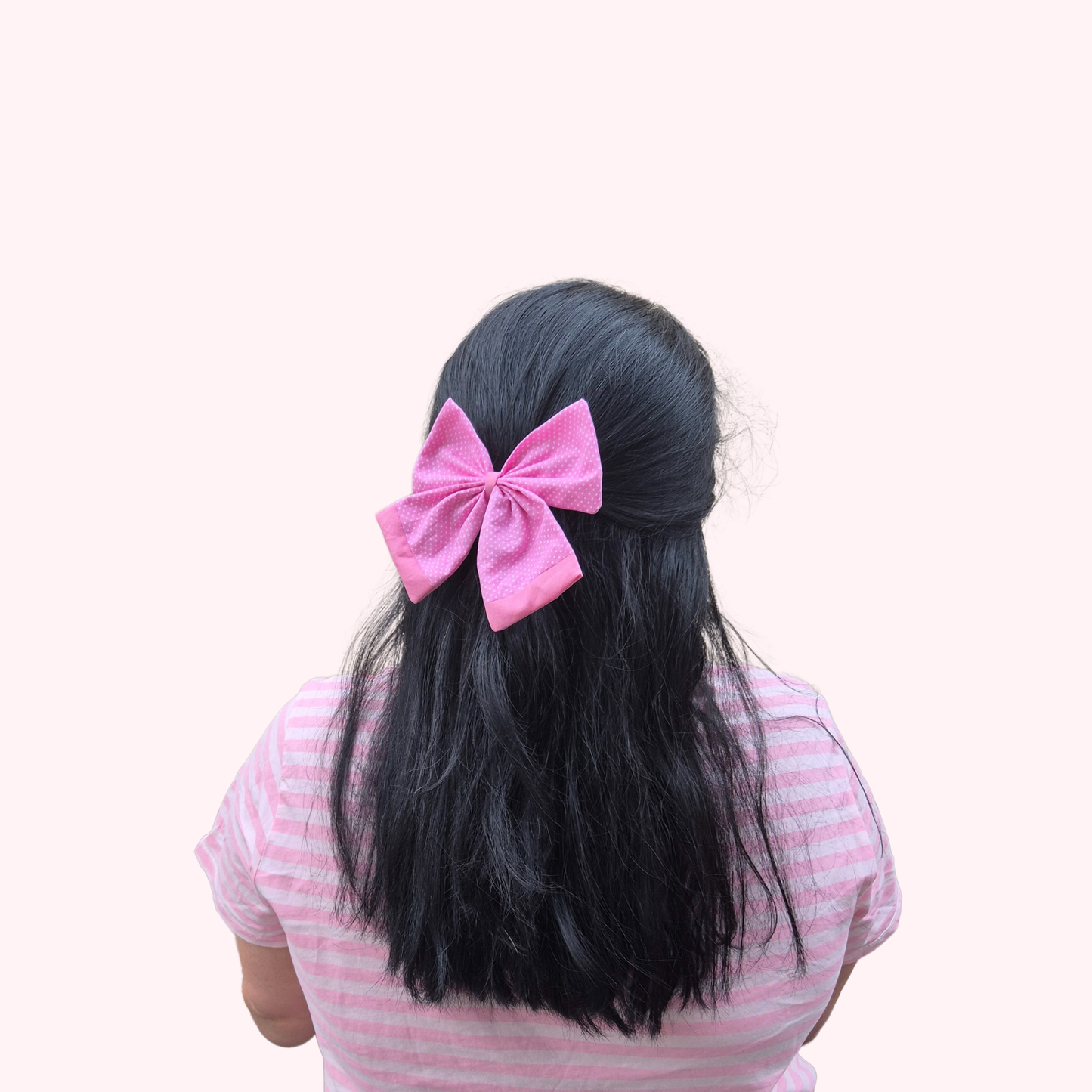 Polka Blush Bow