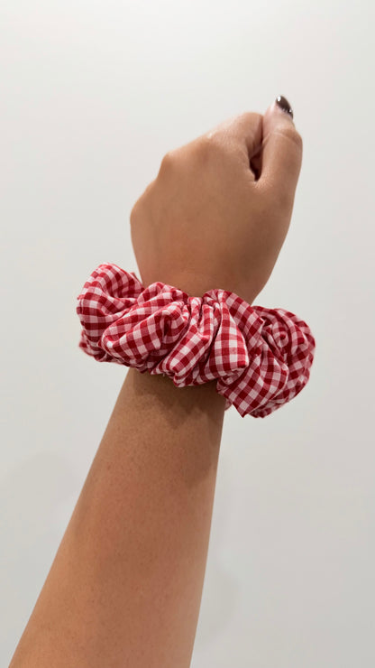 Picnic | Red Gingham Cotton Scrunchie