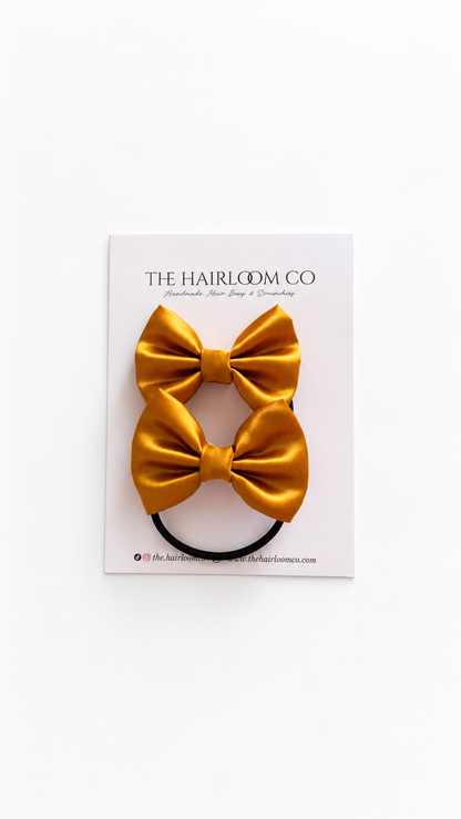 Satin Bow On Hair Tie | Available in 10 Colours
