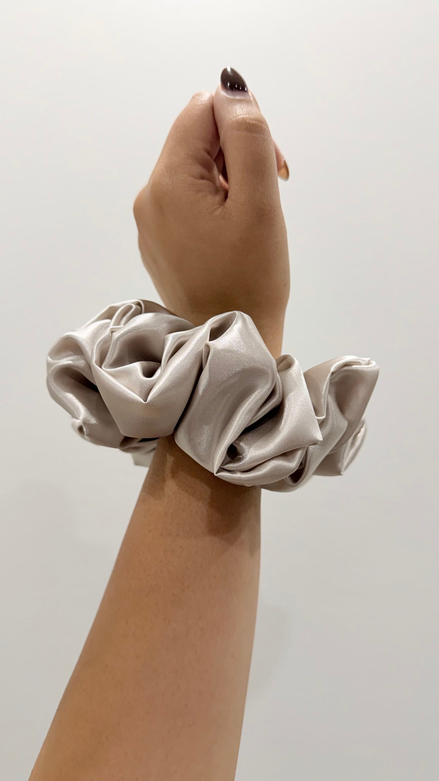 Ivory Satin Scrunchie