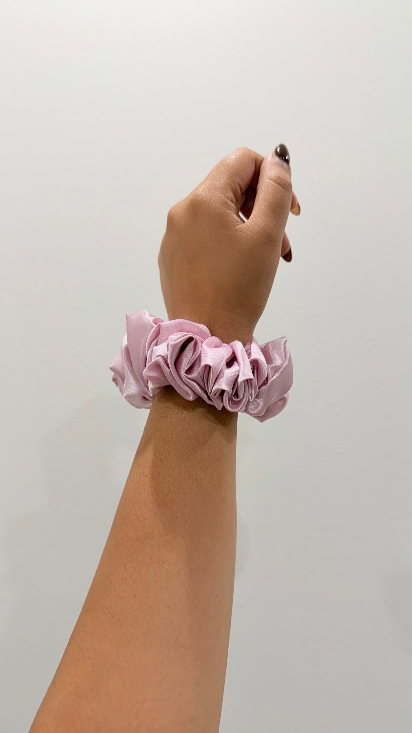 Blush Pink Satin Scrunchie