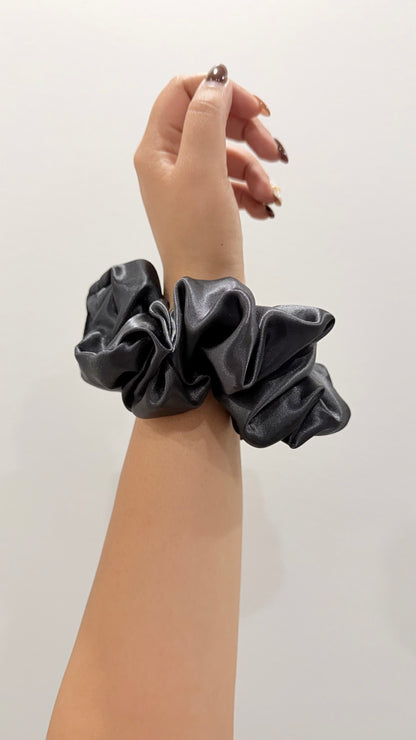 Black Satin Scrunchie