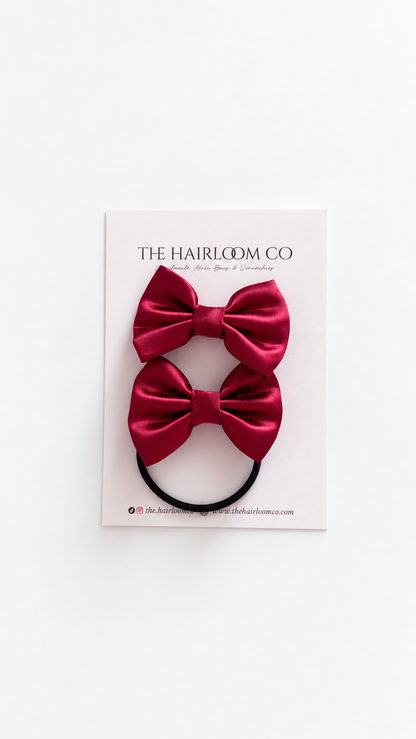 Satin Bow On Hair Tie | Available in 10 Colours