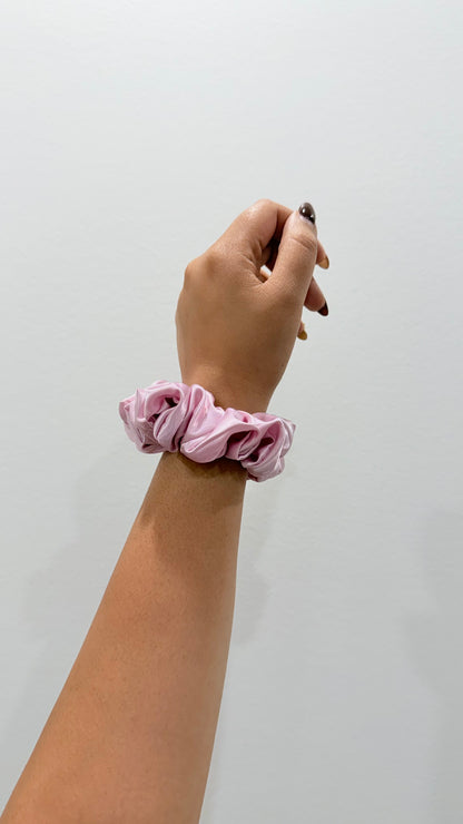 Blush Pink Satin Scrunchie