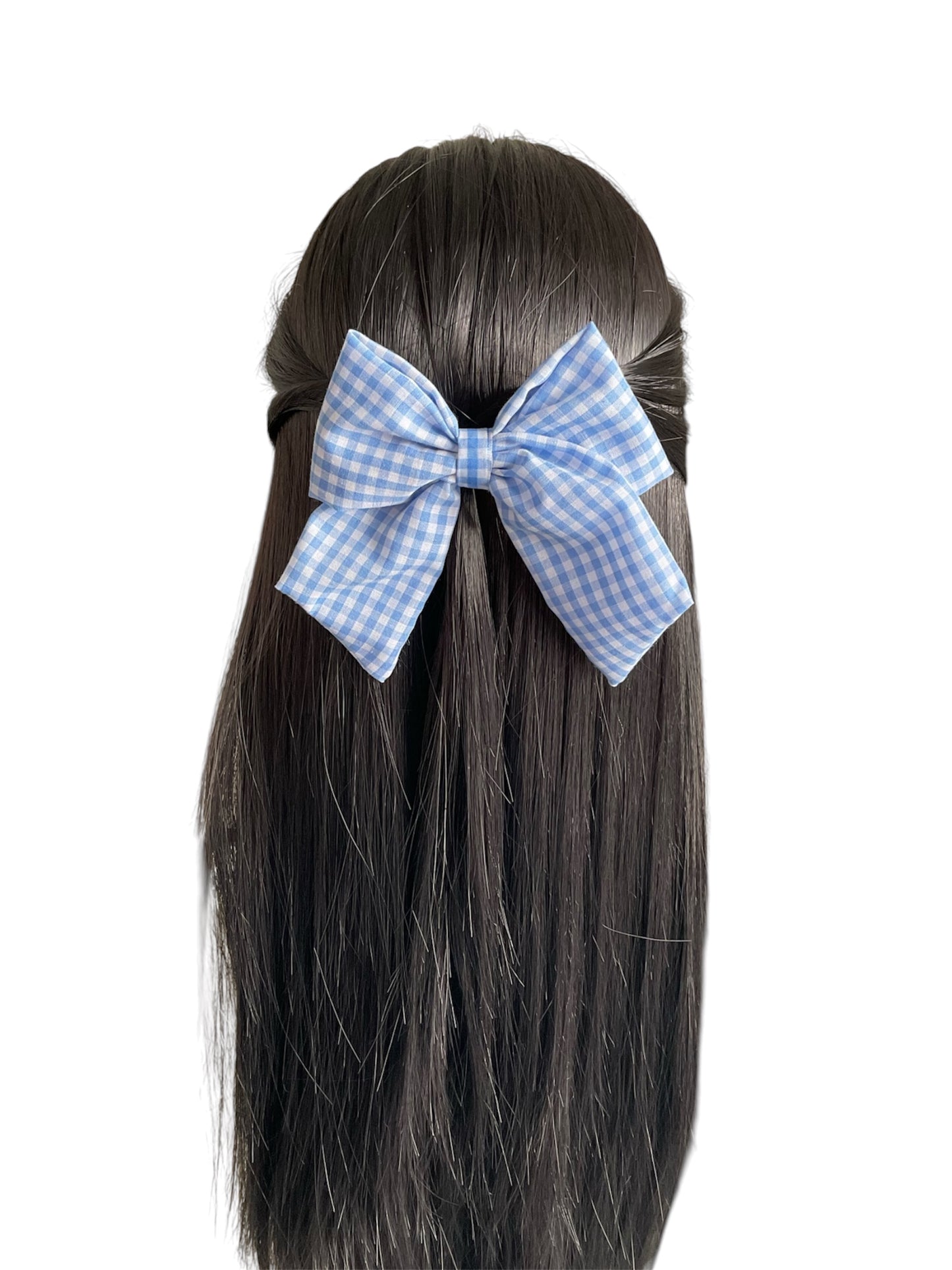 Skye Blue Gingham | Sailor Bow