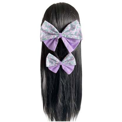 Ditsy Bloom | Petal Bow — Red & Lavender