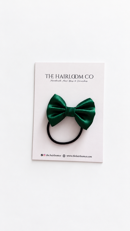 Satin Bow On Hair Tie | Available in 10 Colours