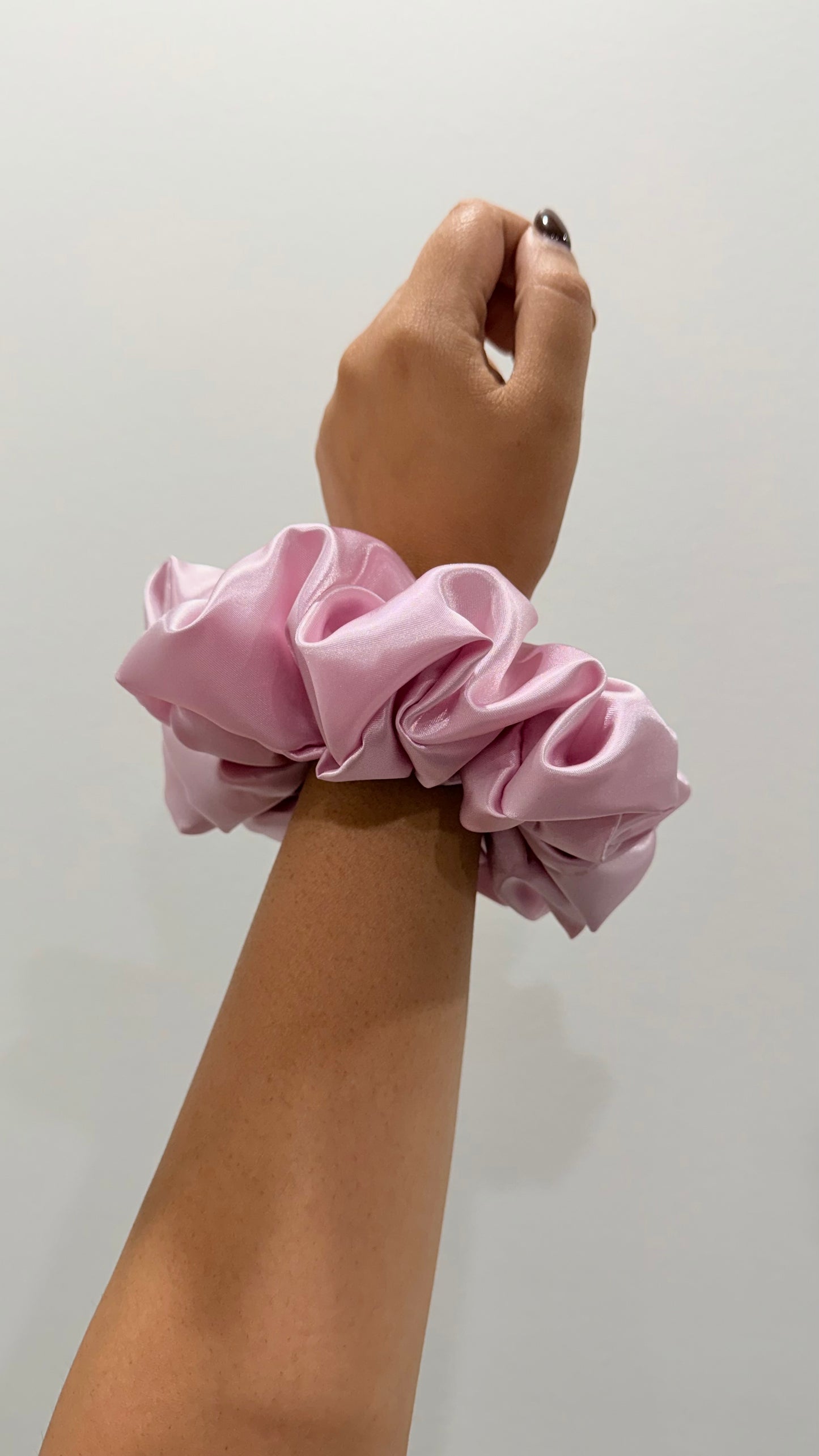 Blush Pink Satin Scrunchie