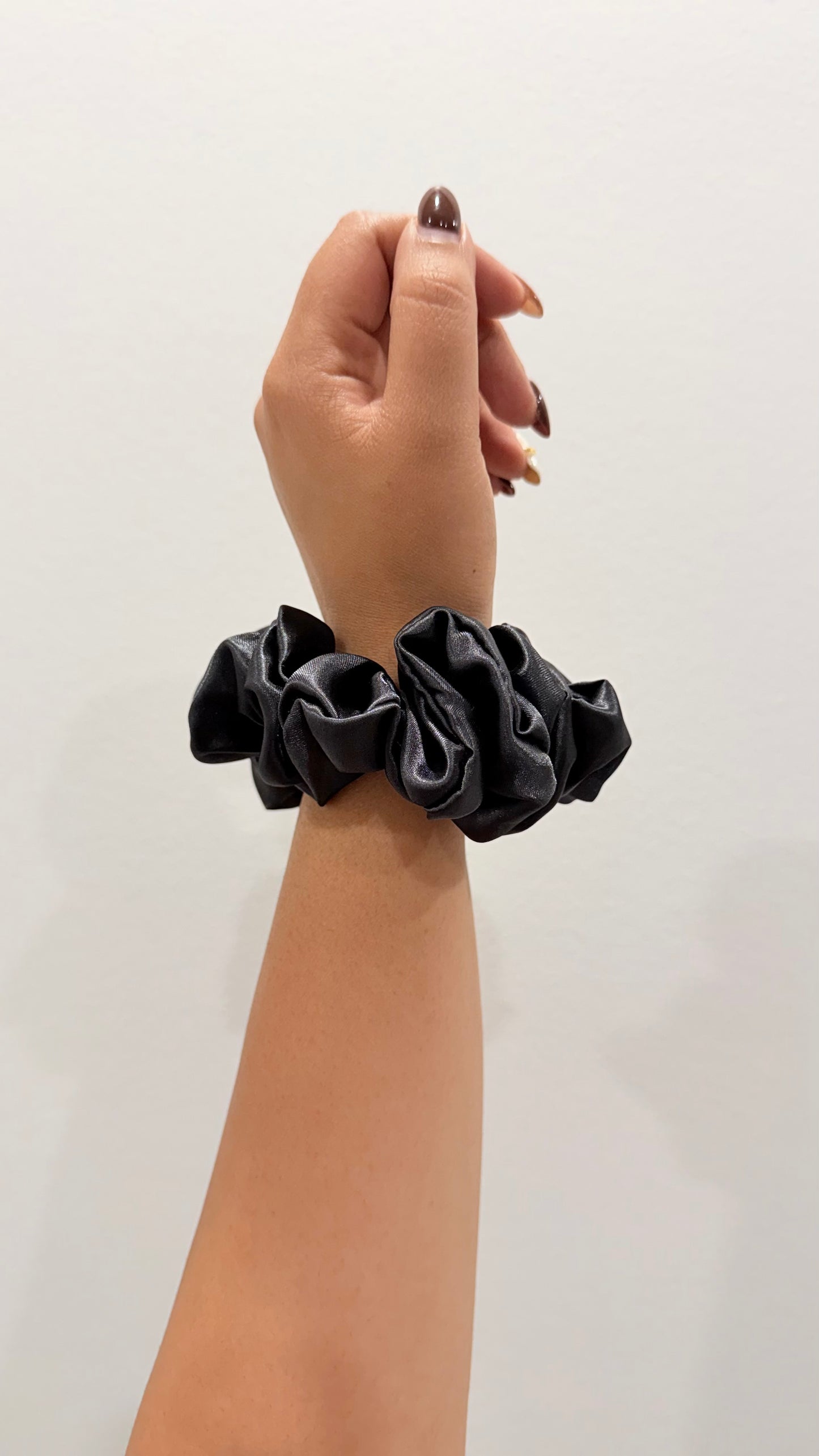 Black Satin Scrunchie