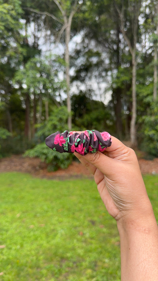 Rose Parlour | Floral Scrunchie Hair Clip