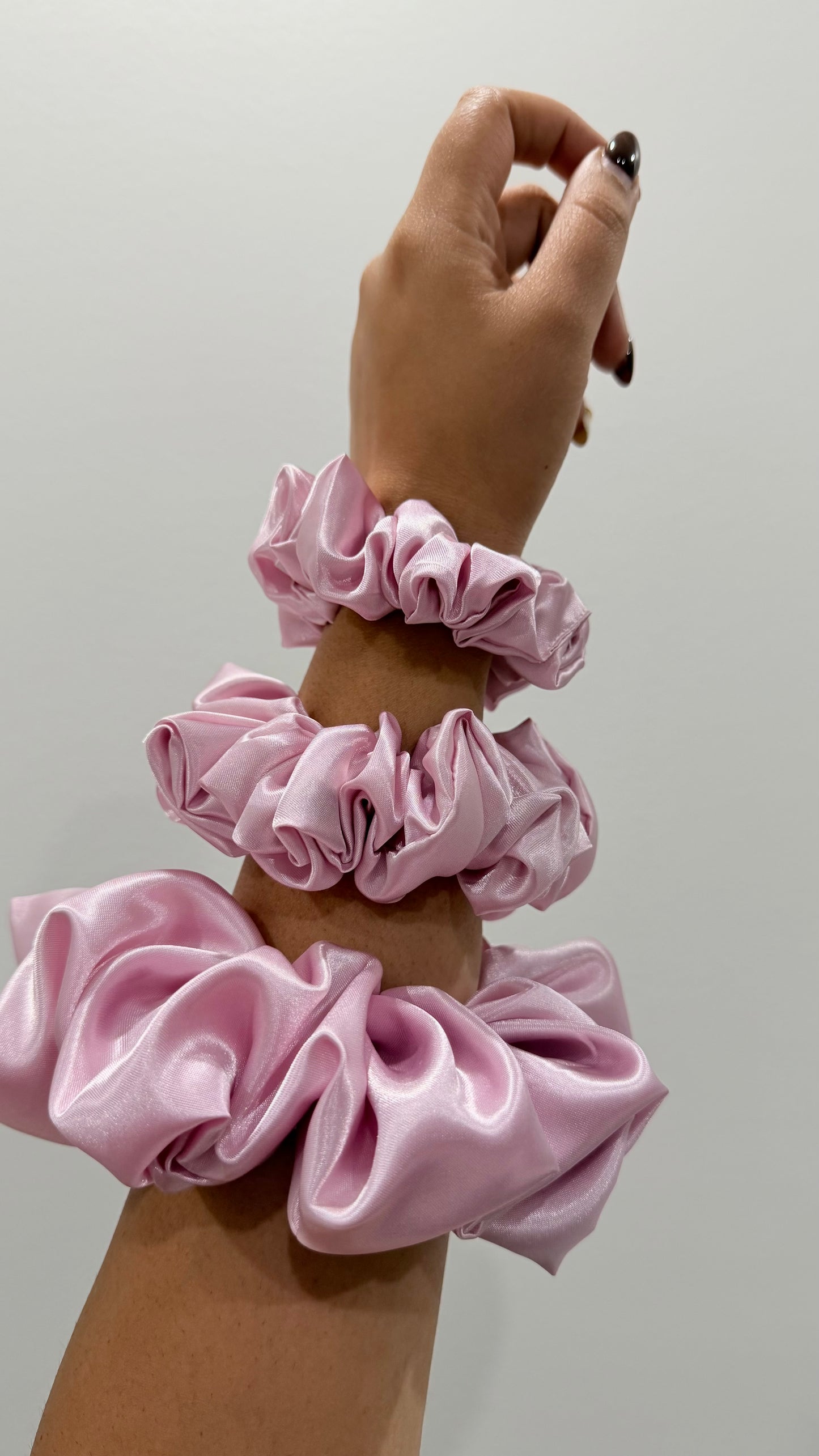 Blush Pink Satin Scrunchie