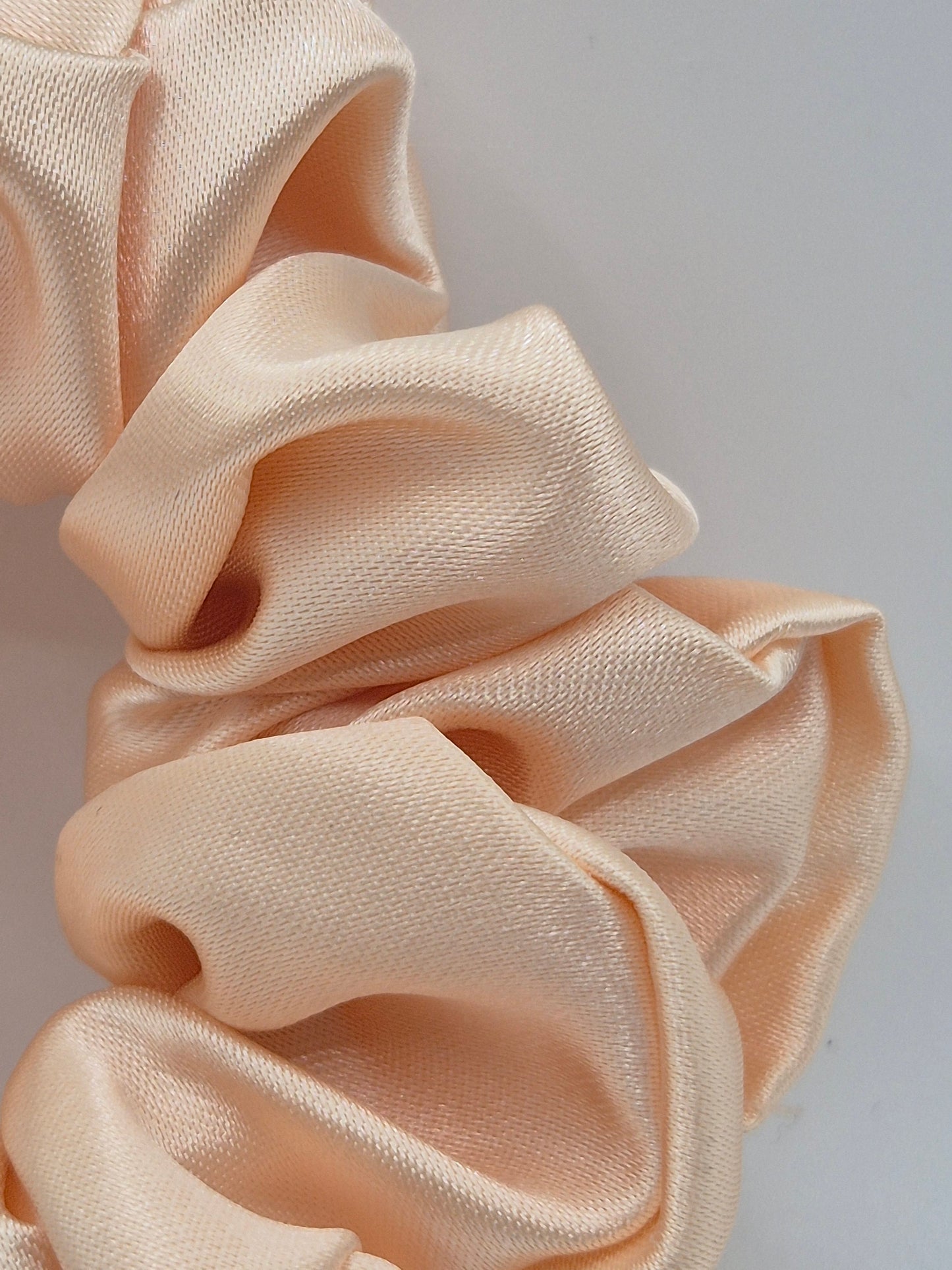 Champagne Satin Scrunchie