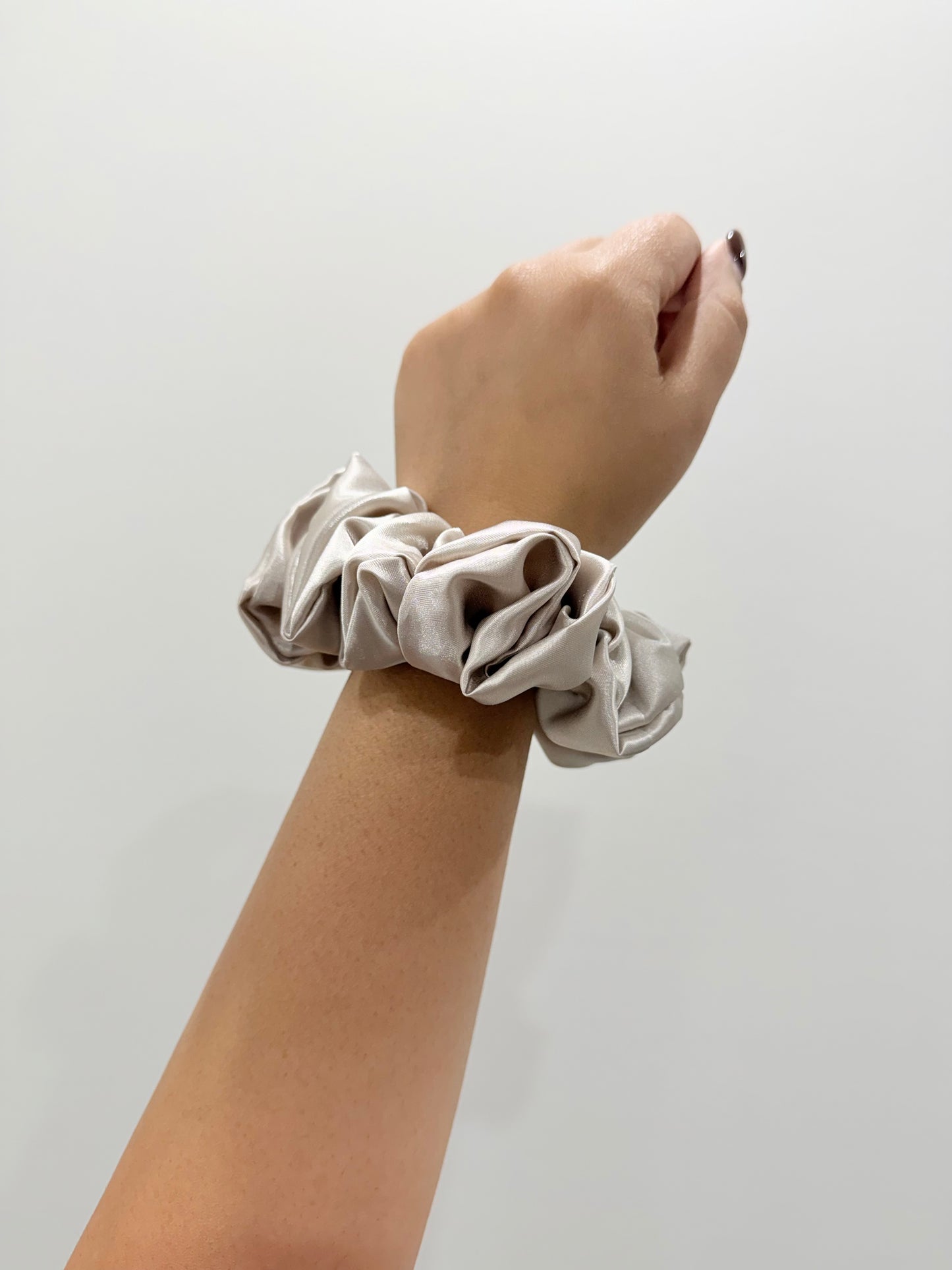 Ivory Satin Scrunchie