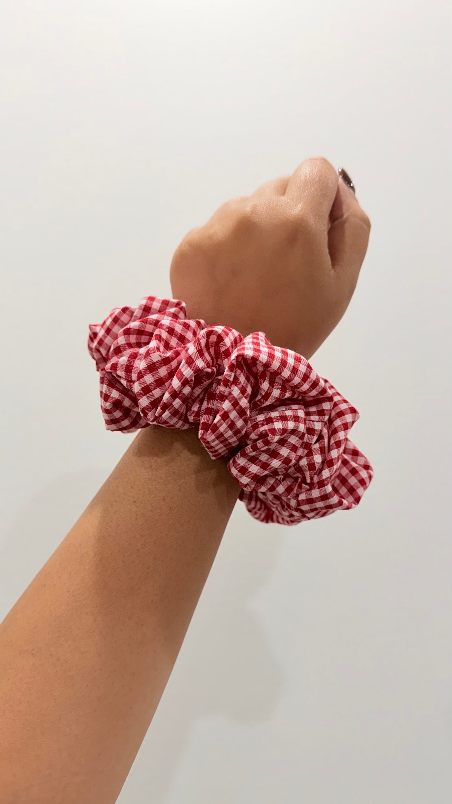 Picnic | Red Gingham Cotton Scrunchie