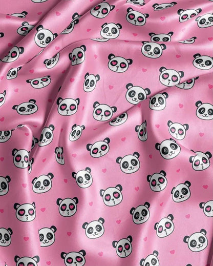 Panda Parade | Kids Panda Print Satin Hair Scrunchie