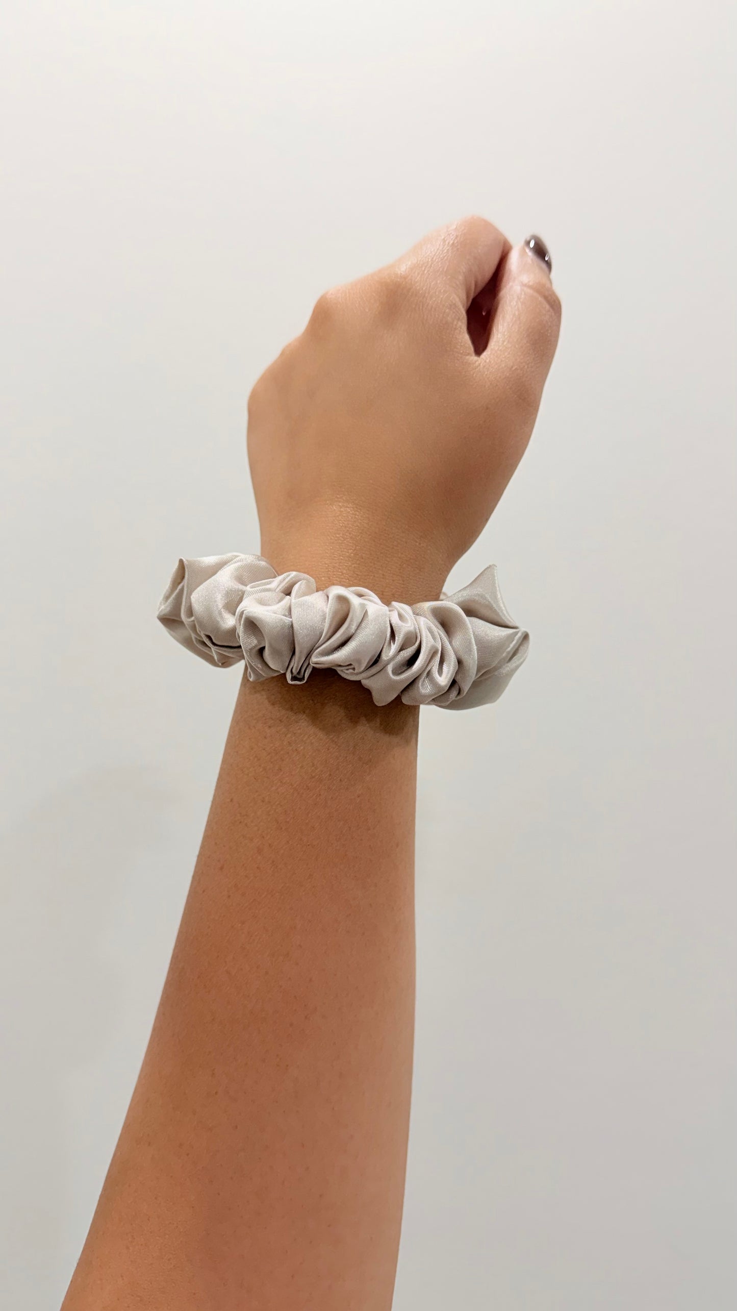 Ivory Satin Scrunchie