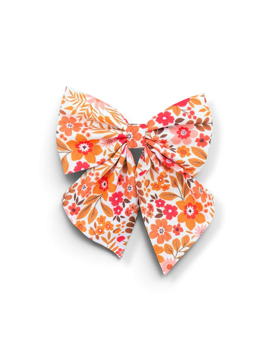 Marigold Days | Retro Floral Classic Bow