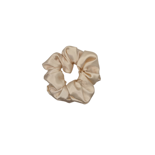 Ivory Satin Scrunchie