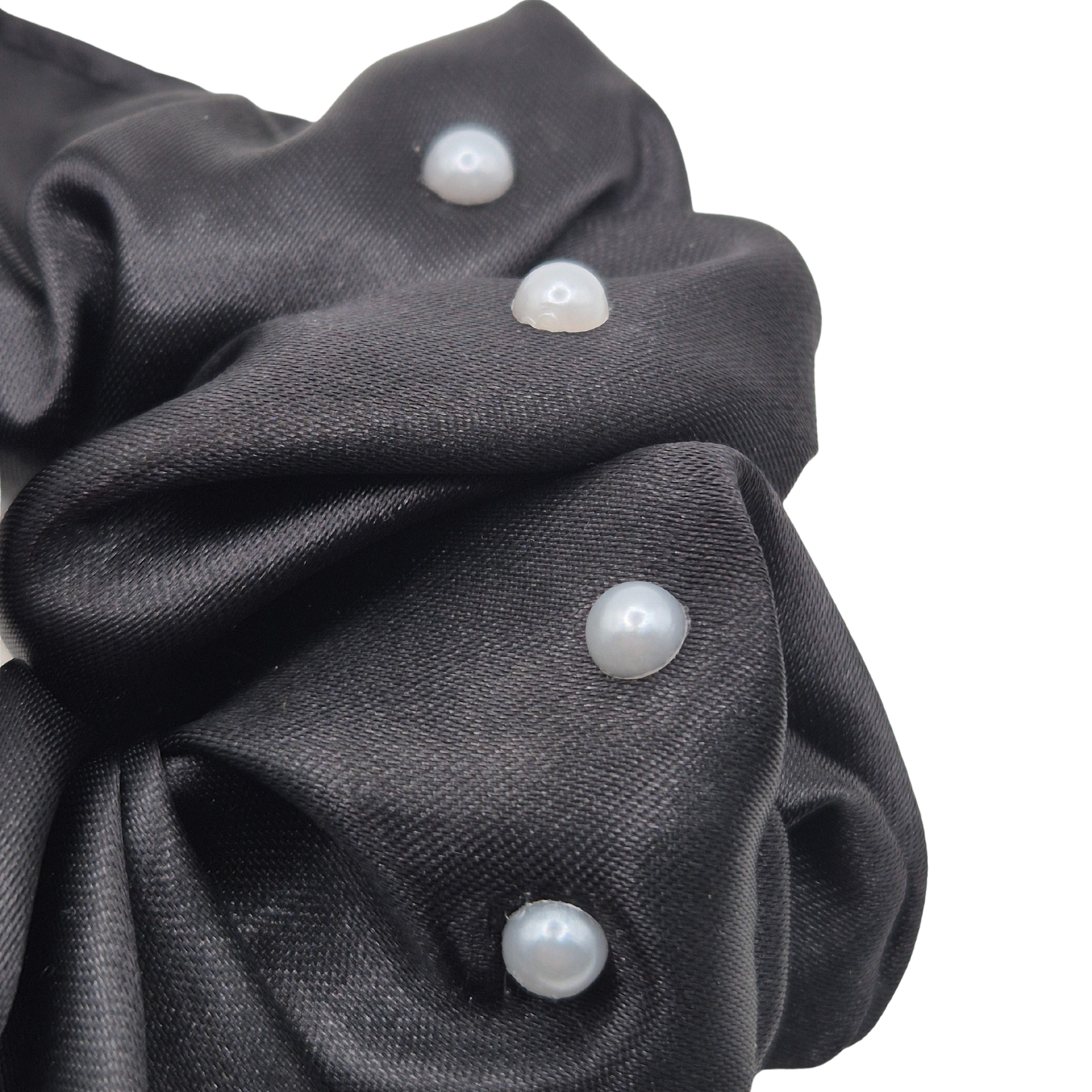 Black Satin Scrunchie