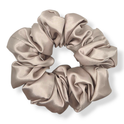 Ivory Satin Scrunchie
