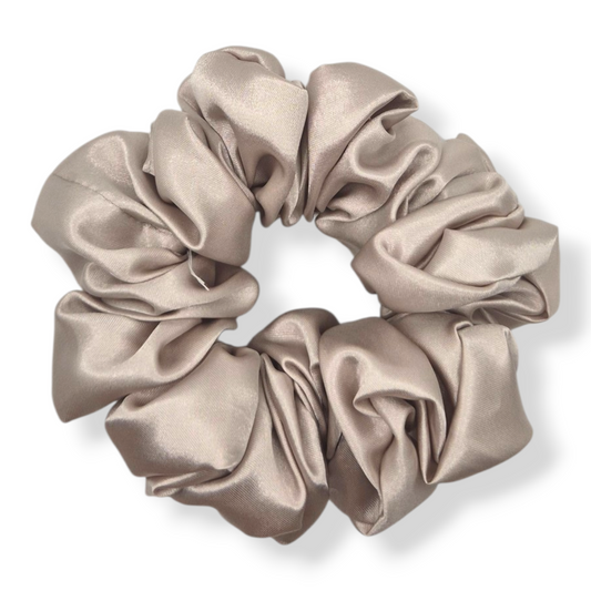 Ivory Satin Scrunchie